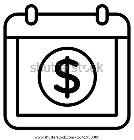 Payday icon Thin line vector design