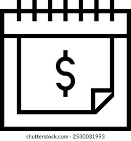 payday icon. Thin linear style design isolated on white background