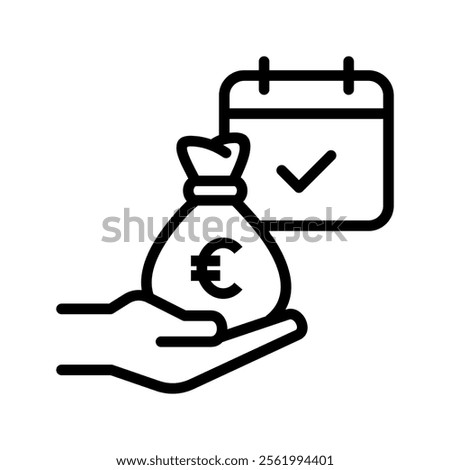 Payday icon	vector illustration. Euro currency