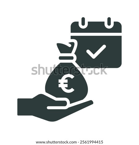 Payday icon	vector illustration. Euro currency