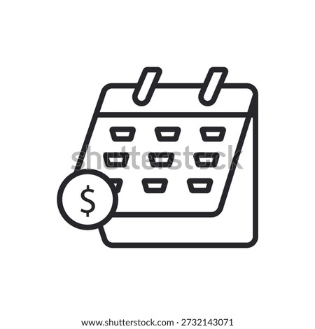 payday icons outline and Flat Style,transparent background