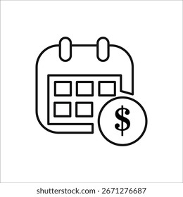 Iconos de PayDay. Vector de línea simple