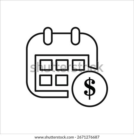 payday icons. simple line vector