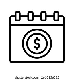 Payday Line Vector Illustration On White Background.