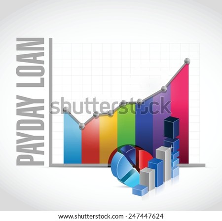 payday loan business graph illustration design over a white background