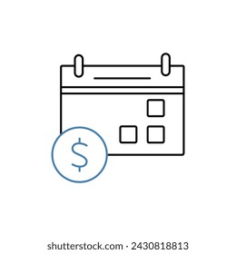 payday loan concept line icon. Simple element illustration. payday loan concept outline symbol design.