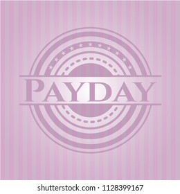 Payday pink emblem. Retro