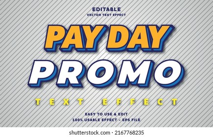 Payday Promo Editable Text Effect With Modern And Simple Style, Usable For Logo Or Campaign Title