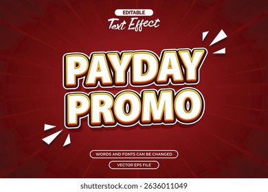 Payday promo editable text effect with red comic background
