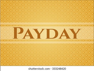 Payday retro style card or poster