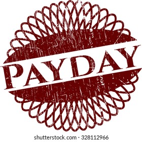 Payday rubber grunge texture stamp