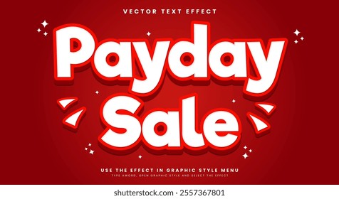 Payday sale 3d editable text effect Template