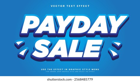 Payday sale 3d editable text effect Template Suitable for sale banner