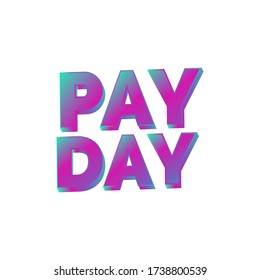 Payday Sale 3D Text Gradient