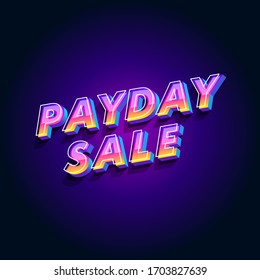 Payday Sale 3D Text Illustration Design