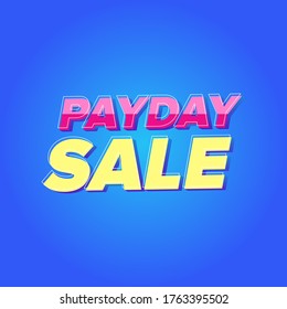 Payday Sale 3D Text Pink Yellow