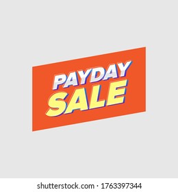 Payday Sale 3D Text Pink Yellow Shape