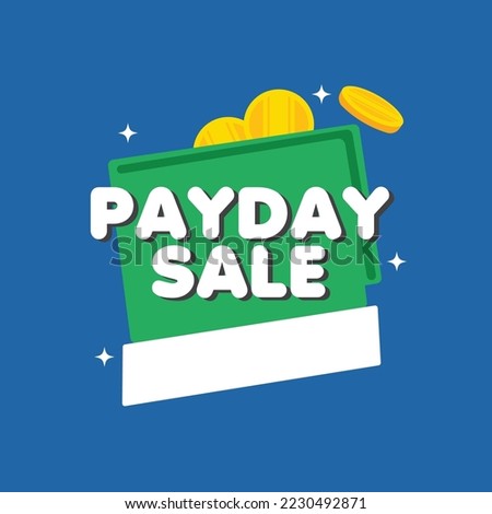 Payday sale banner editable text effect
