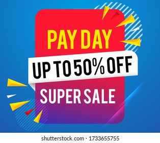 Payday Sale Banner Promotion Up To 50% Off