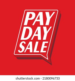 Payday sale design with red background vector
