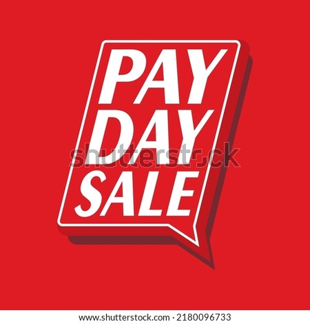 Payday sale design with red background vector