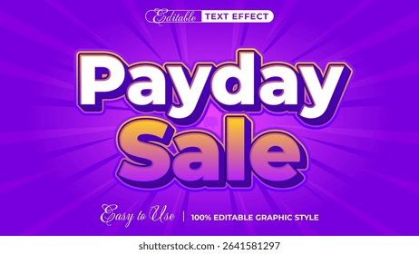 payday sale editable text effect, lettering typography font style