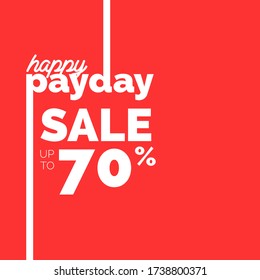 Payday Sale Red Flat Background