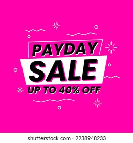 Payday sale shopping banner design vector