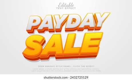 Payday sale text effect template