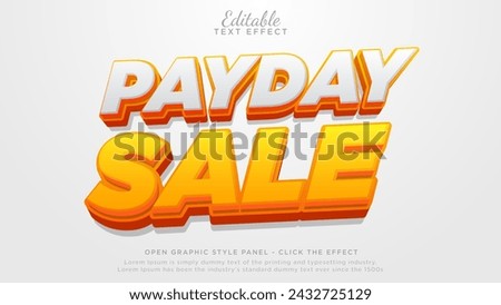 Payday sale text effect template