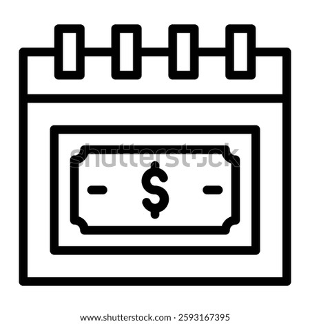 Payday Vector Line Icon Design