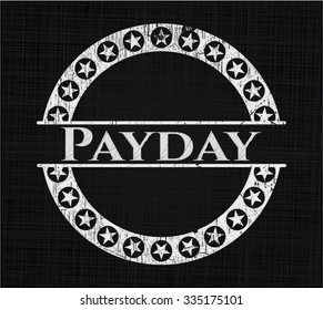 Payday written with chalkboard texture
