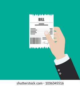 Paying bill. Flat icon