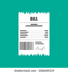Paying bill. Flat icon