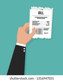 Paying bill. Flat icon