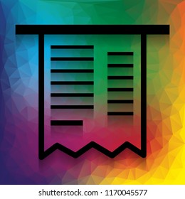 Paying bills concept. Payment of utility, bank, restaurant and other bills sign illustration. Vector. Flat style black icon on white.