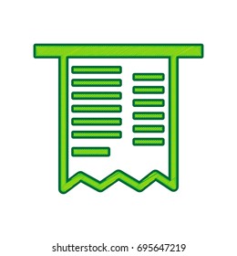 Paying bills concept. Payment of utility, bank, restaurant and other bills sign illustration. Vector. Lemon scribble icon on white background. Isolated