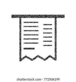 Paying bills concept. Payment of utility, bank, restaurant and other bills sign illustration. Vector. Black icon from many ovelapping circles with random opacity on white background. Noisy. Isolated.