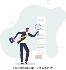 Paying bills, cost and expense analysis for business or personal finance.flat vector illustration.