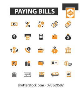 paying bills icons