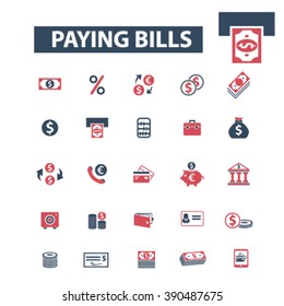 paying bills icons
