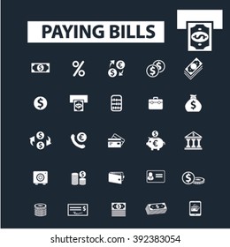 paying bills icons

