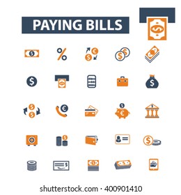 paying bills icons
