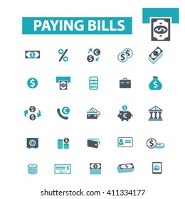 paying bills icons

