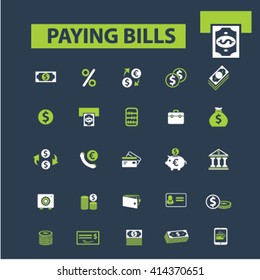 paying bills icons
