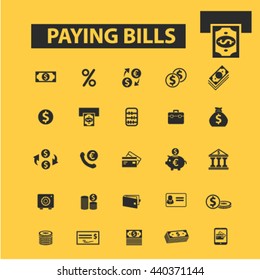 paying bills icons