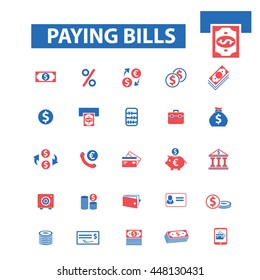 paying bills icons