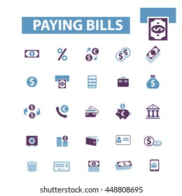 paying bills icons