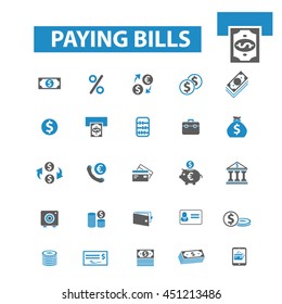 paying bills icons