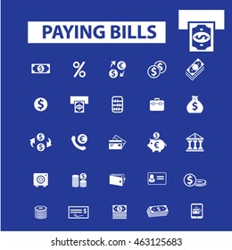 paying bills icons